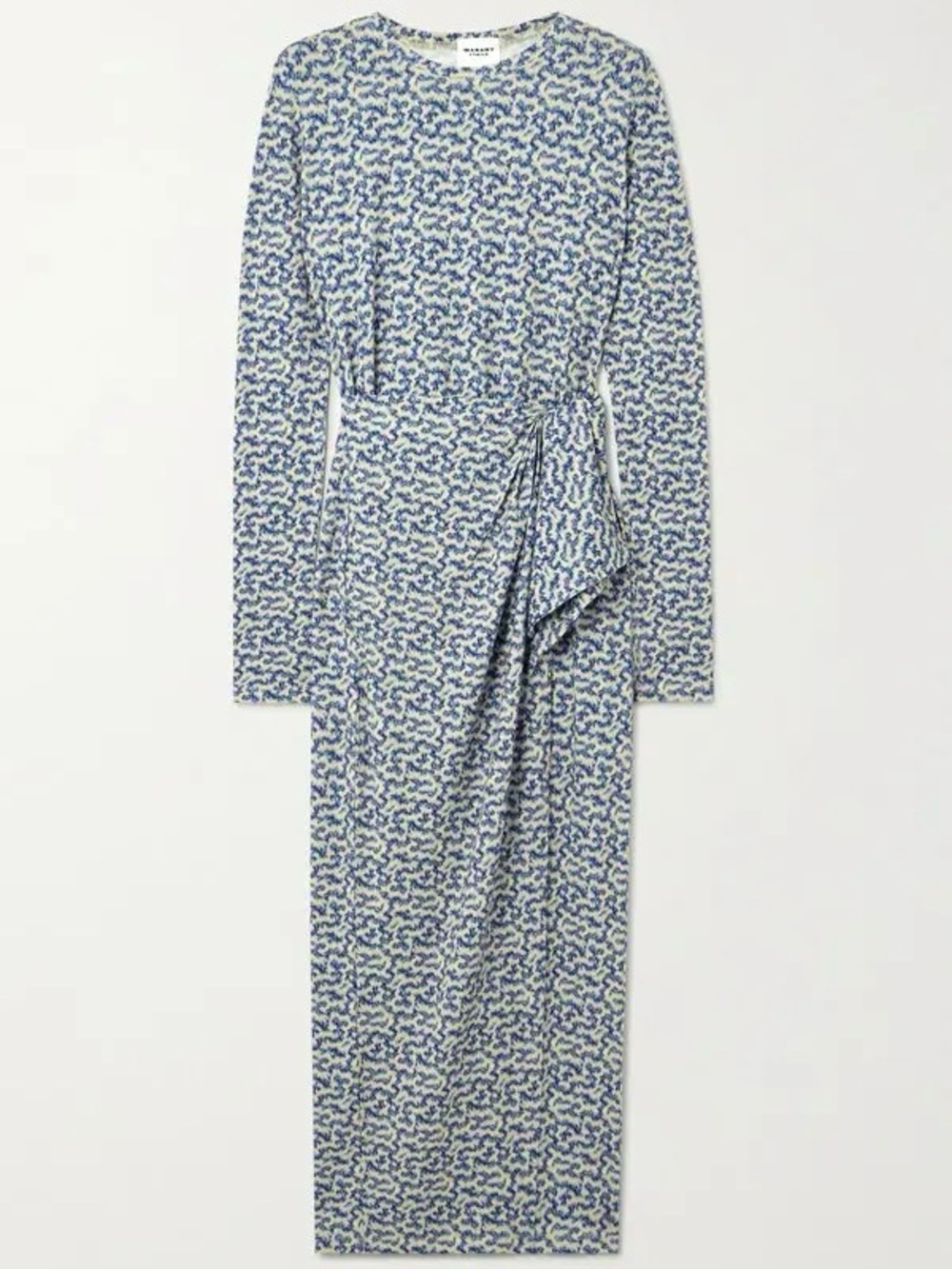 Isabel Marant Lisy drape faux wrap midi/ maxi dress long sleeves 34